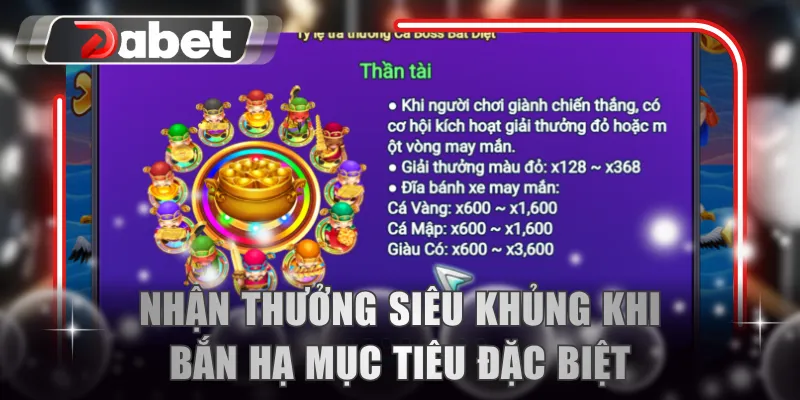 Nhận thưởng siêu khủng khi bắn hạ mục tiêu đặc biệt